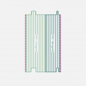 Unterbaudämmprofil PET / PVC 62 x 100 mm