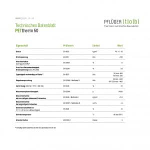 Datenblatt PETtherm 50