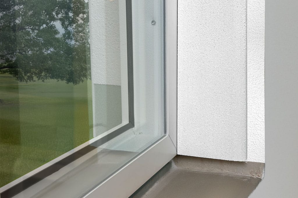 Laibungsplatte innen verputzt